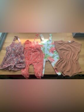 Large Bundle of Little Girls Rompers